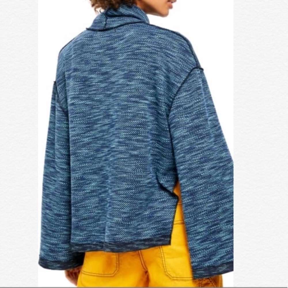 Free People Oversized Turtleneck Side Slits Sweater - Picture 3 of 12